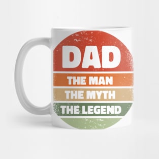 Dad the man, the myth, the legend - Retro Sun Design Mug